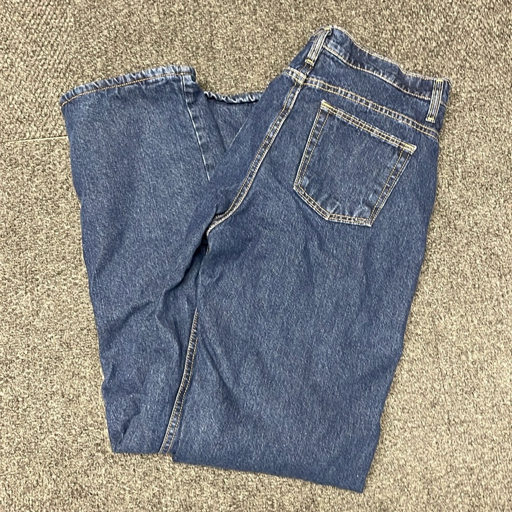 Cabelas Fleece Lined Jeans. 8 Long. Very warm! Outdoor Winter Hiking Tall